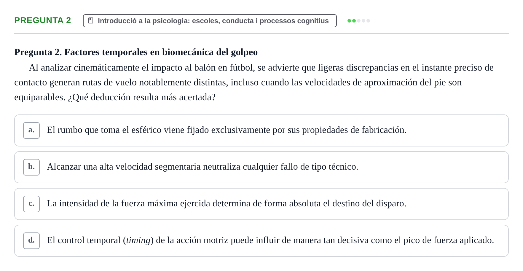 Enunciado: Pregunta 2