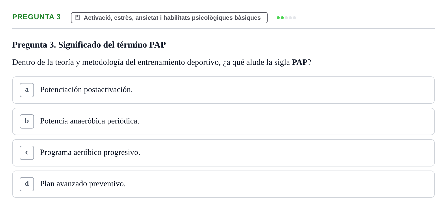 Enunciado: Pregunta 3