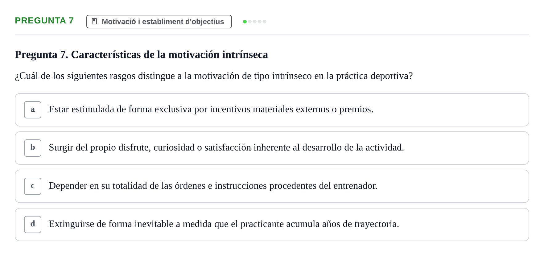 Enunciado: Pregunta 7
