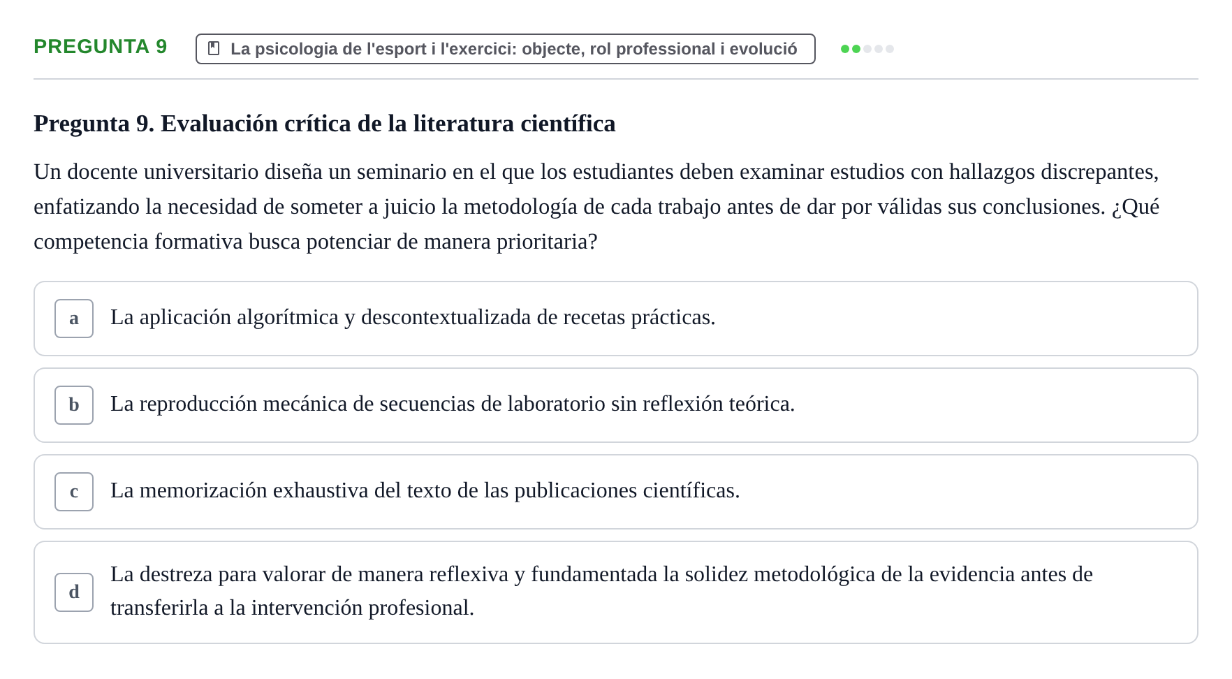 Enunciado: Pregunta 9
