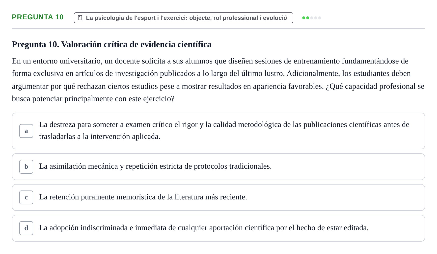 Enunciado: Pregunta 10