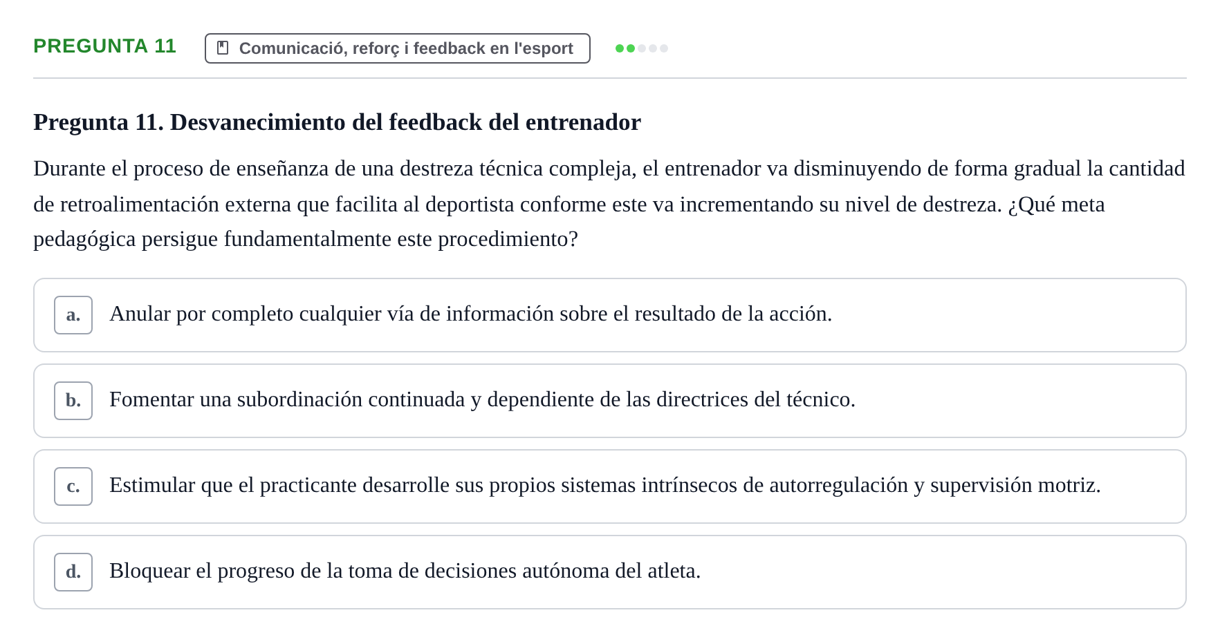 Enunciado: Pregunta 11