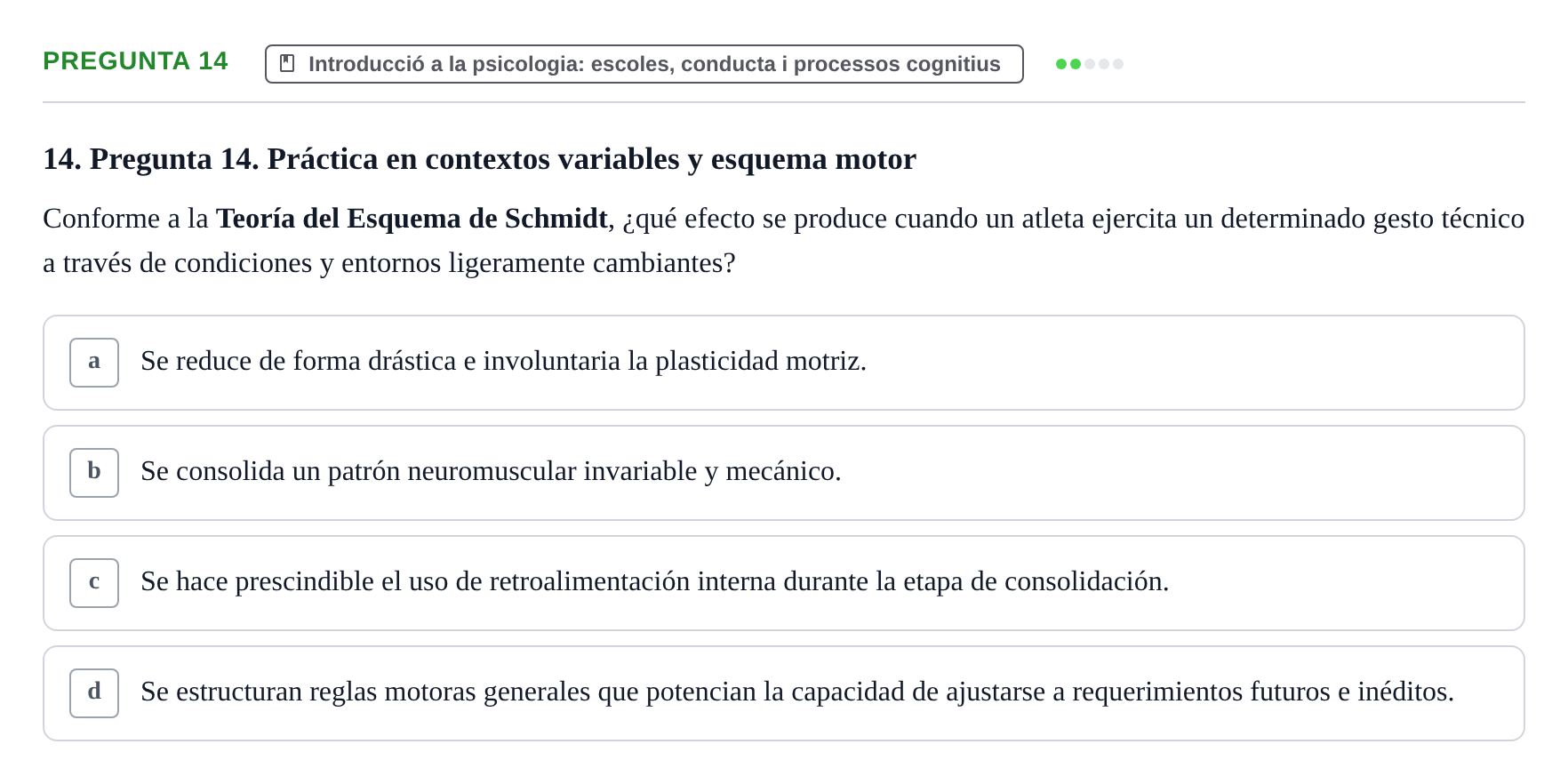 Enunciado: Pregunta 14