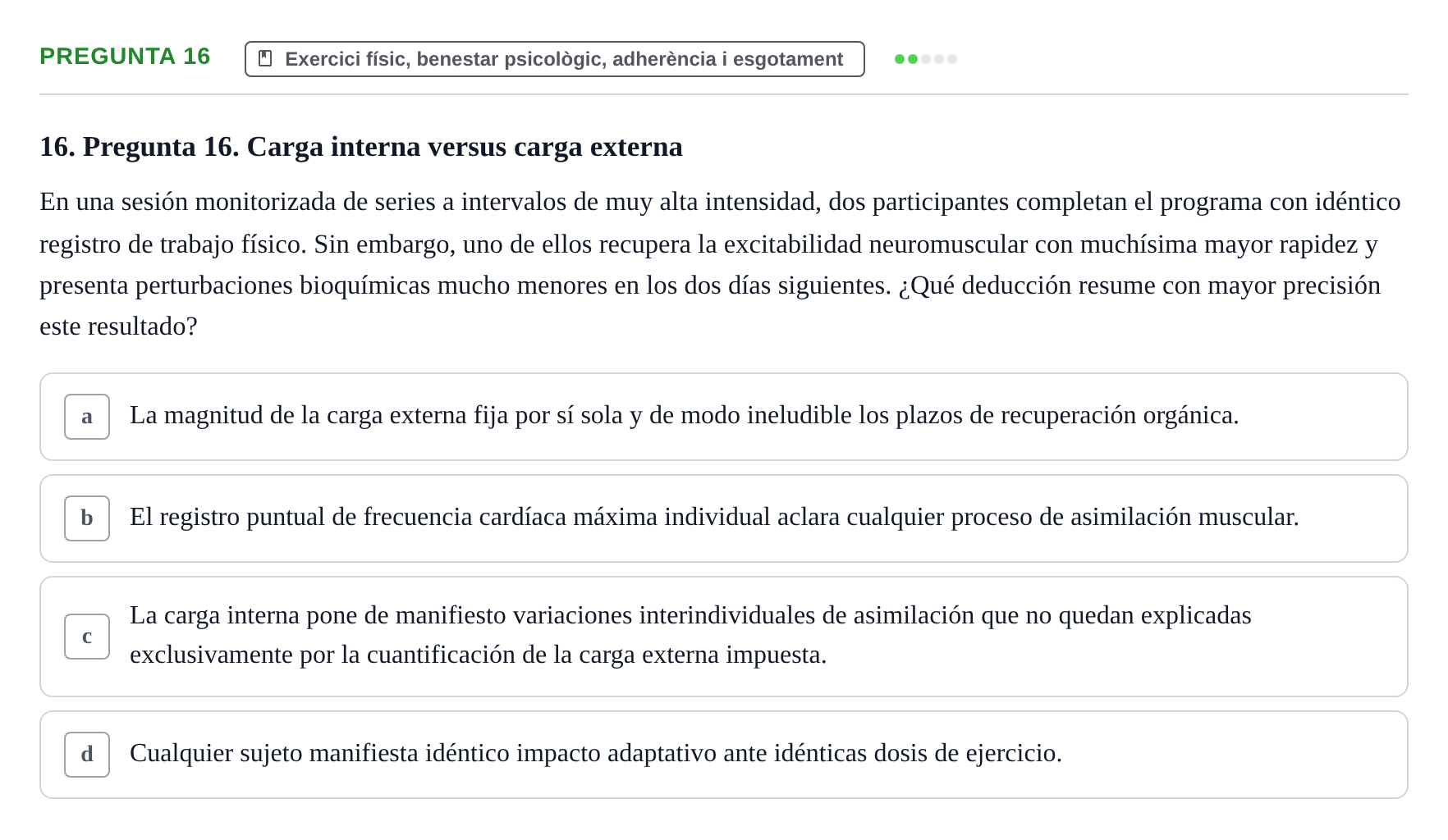 Enunciado: Pregunta 16