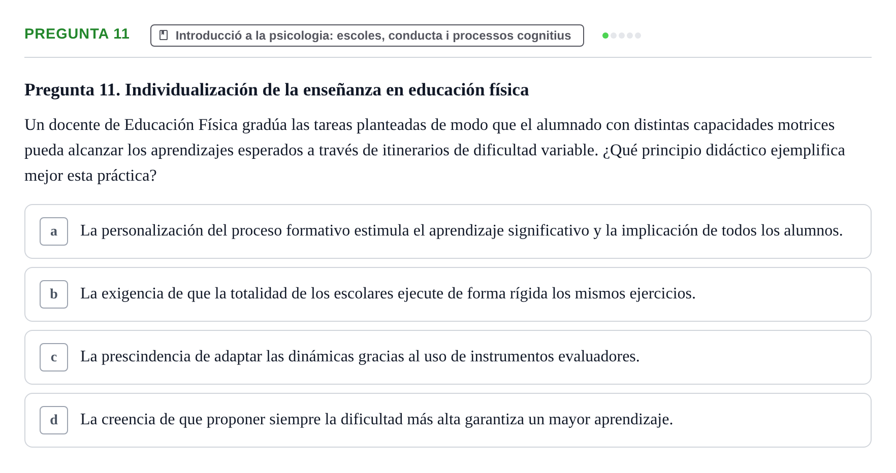 Enunciado: Pregunta 11