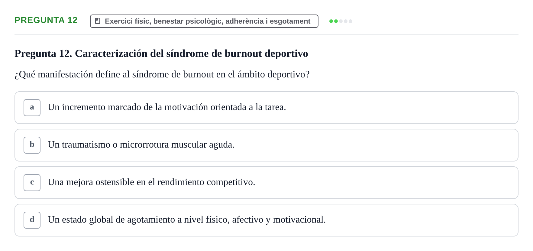 Enunciado: Pregunta 12