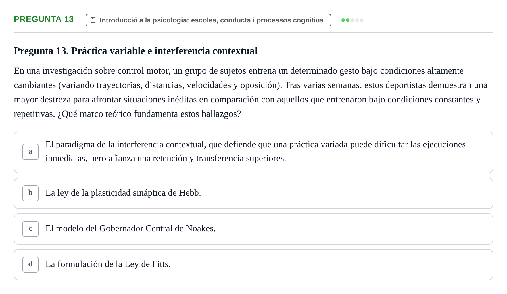 Enunciado: Pregunta 13