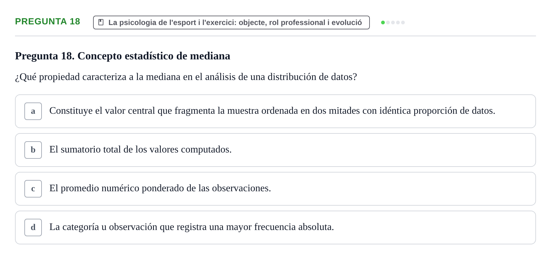 Enunciado: Pregunta 18