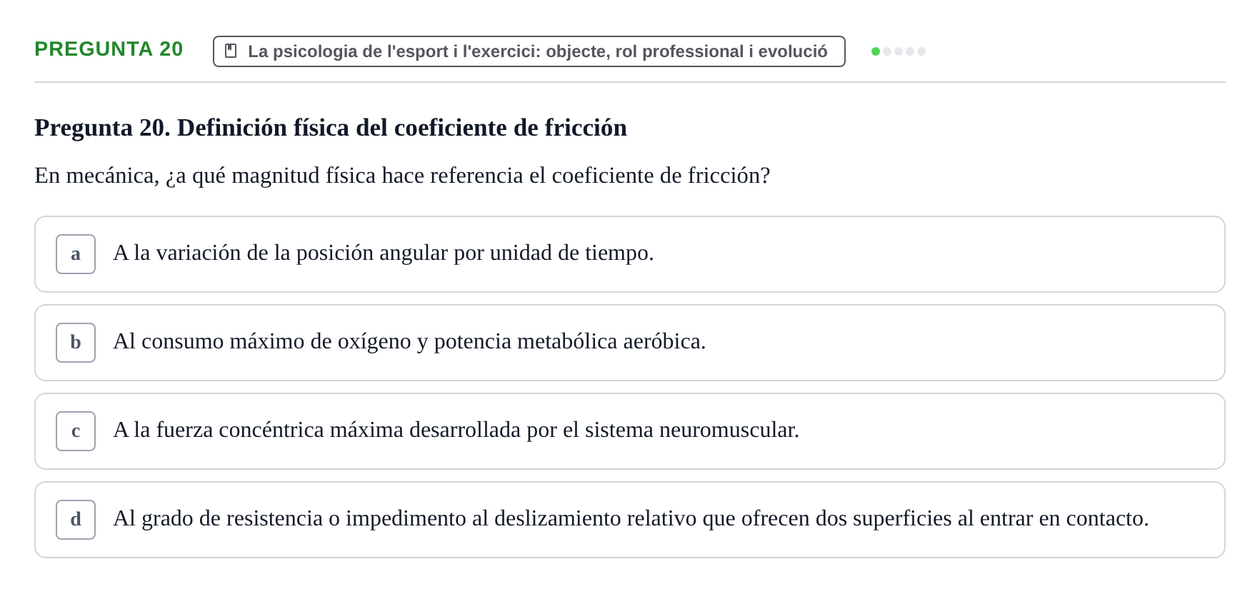 Enunciado: Pregunta 20