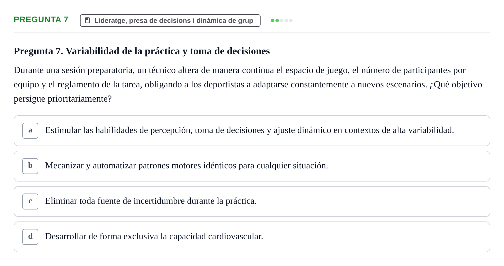 Enunciado: Pregunta 7