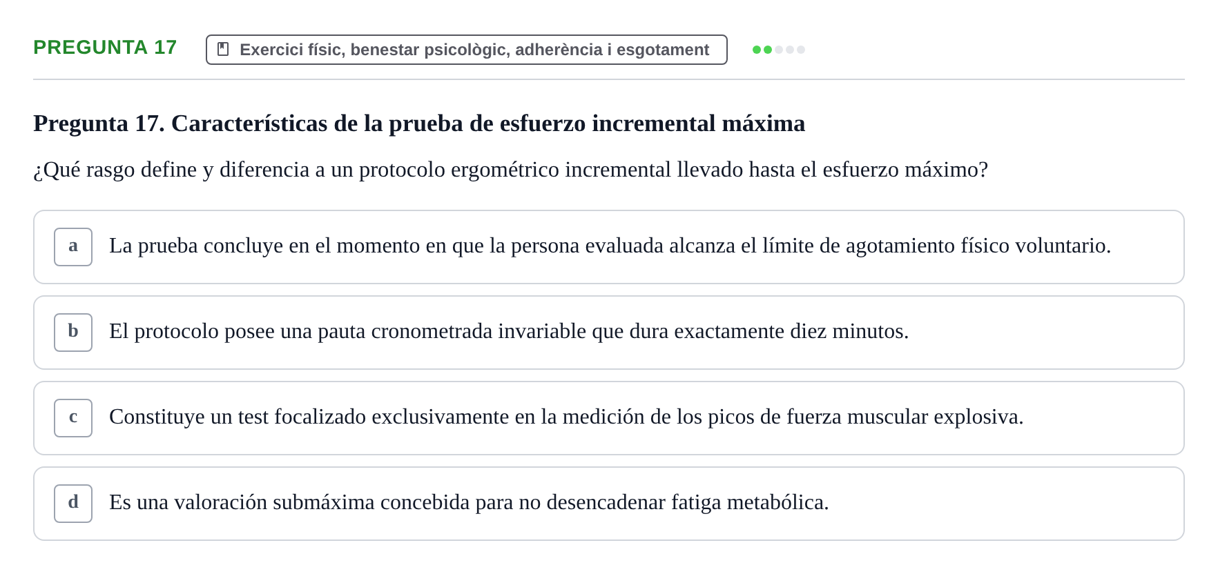 Enunciado: Pregunta 17