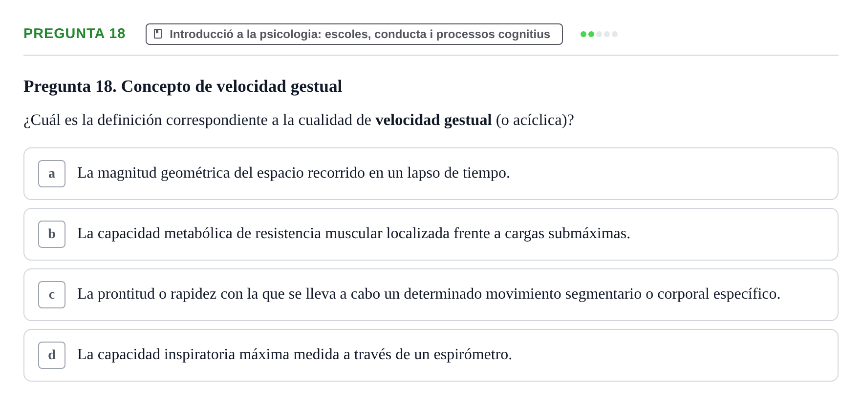 Enunciado: Pregunta 18