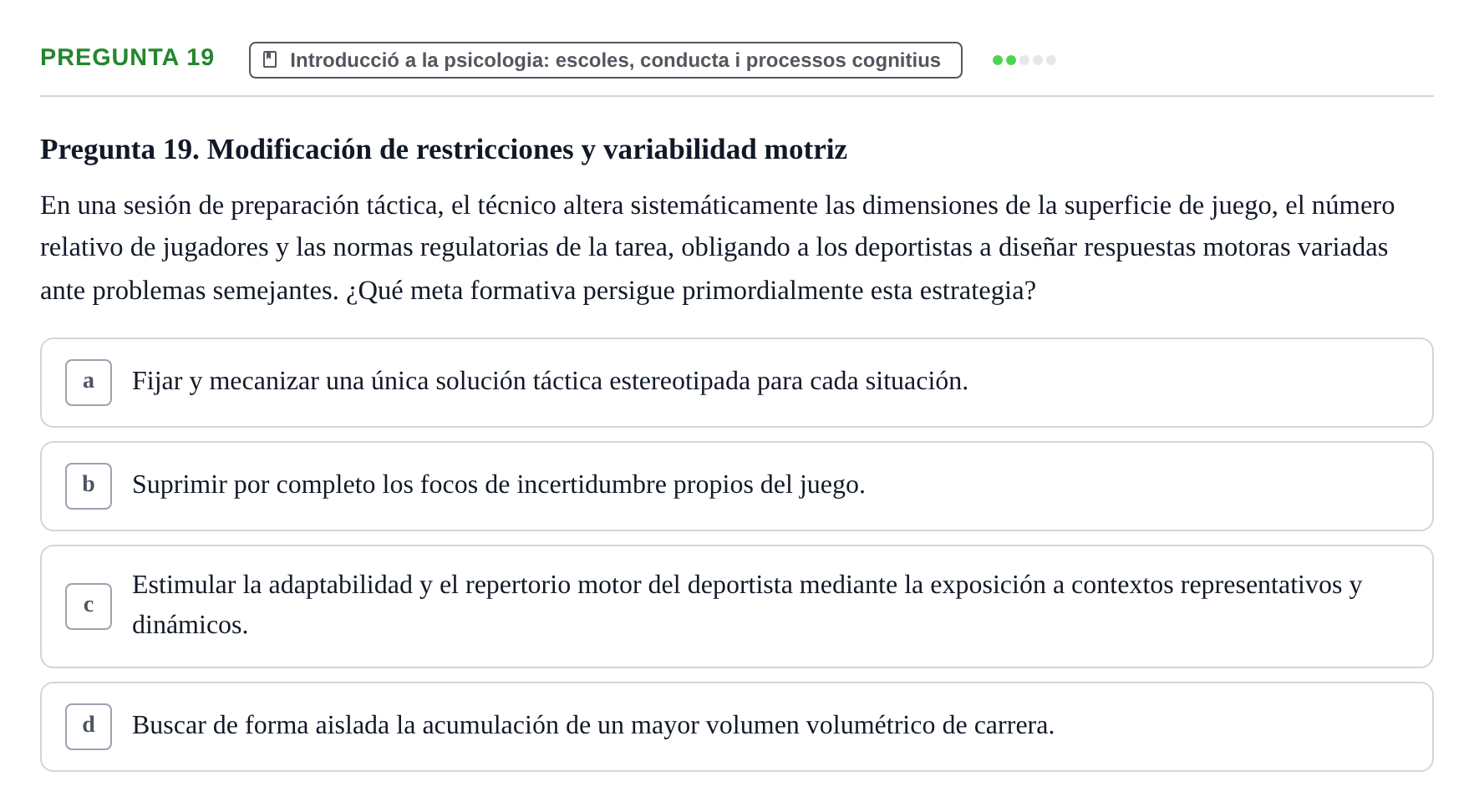 Enunciado: Pregunta 19