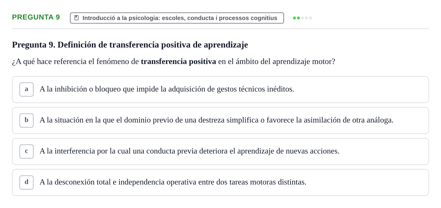 Enunciado: Pregunta 9