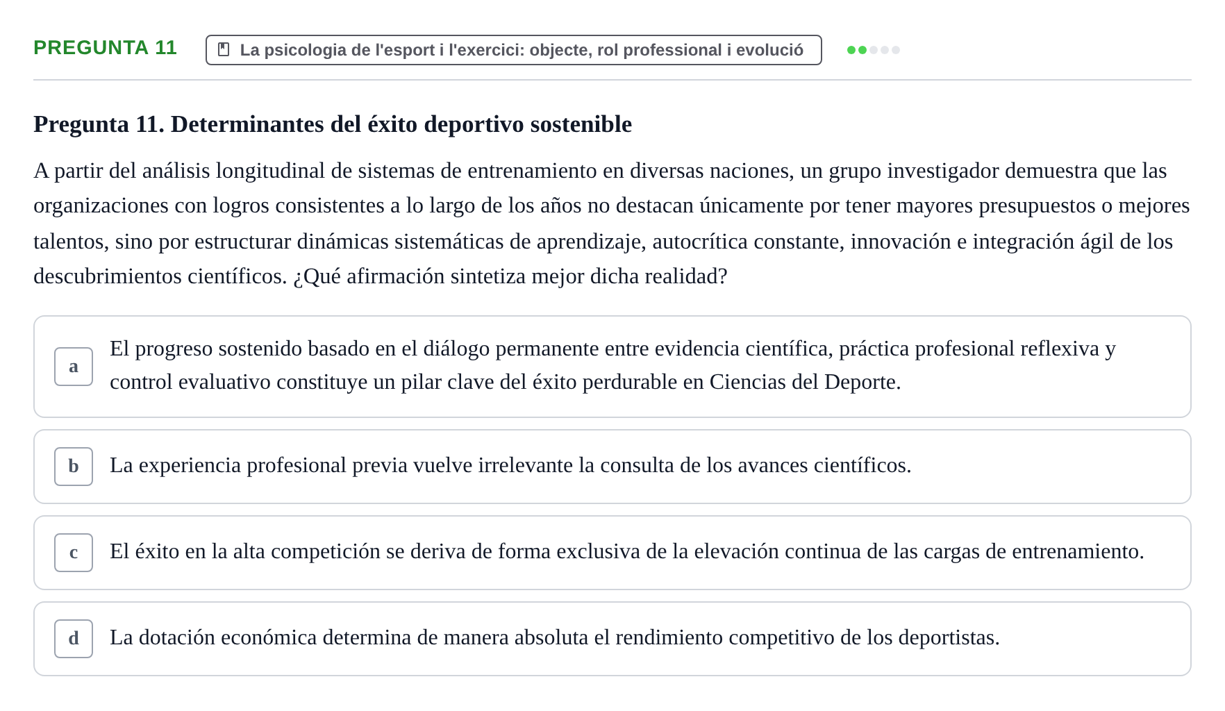 Enunciado: Pregunta 11
