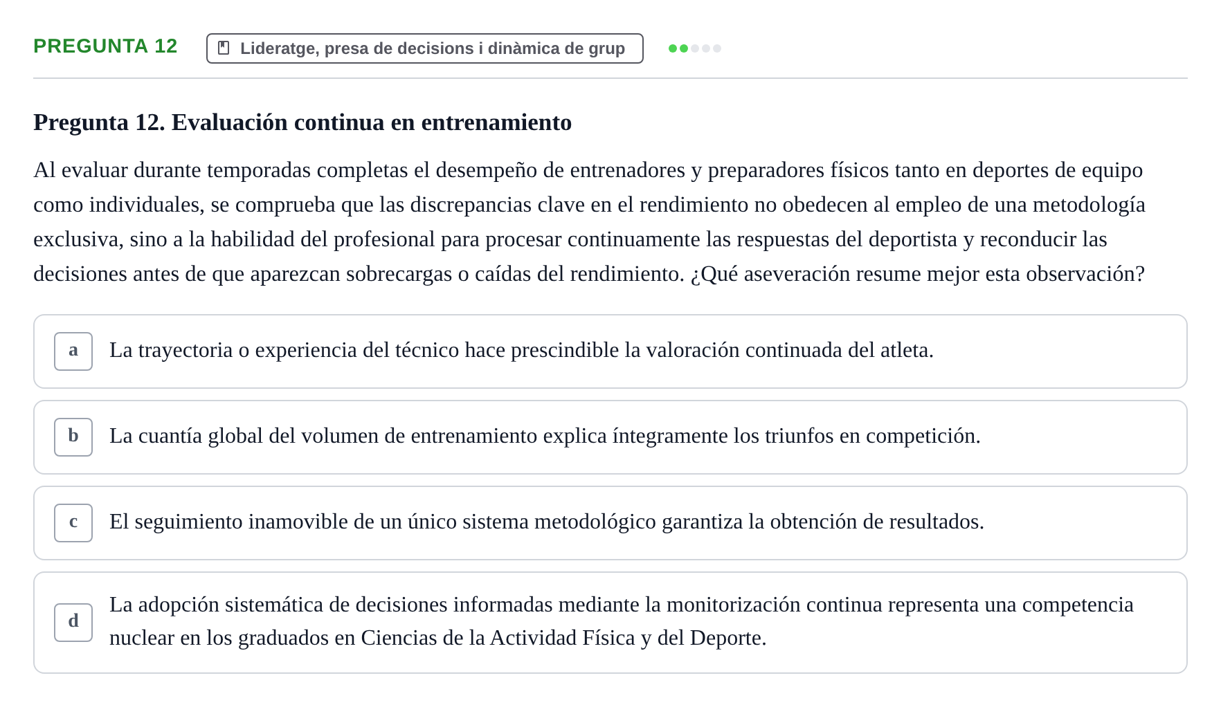 Enunciado: Pregunta 12