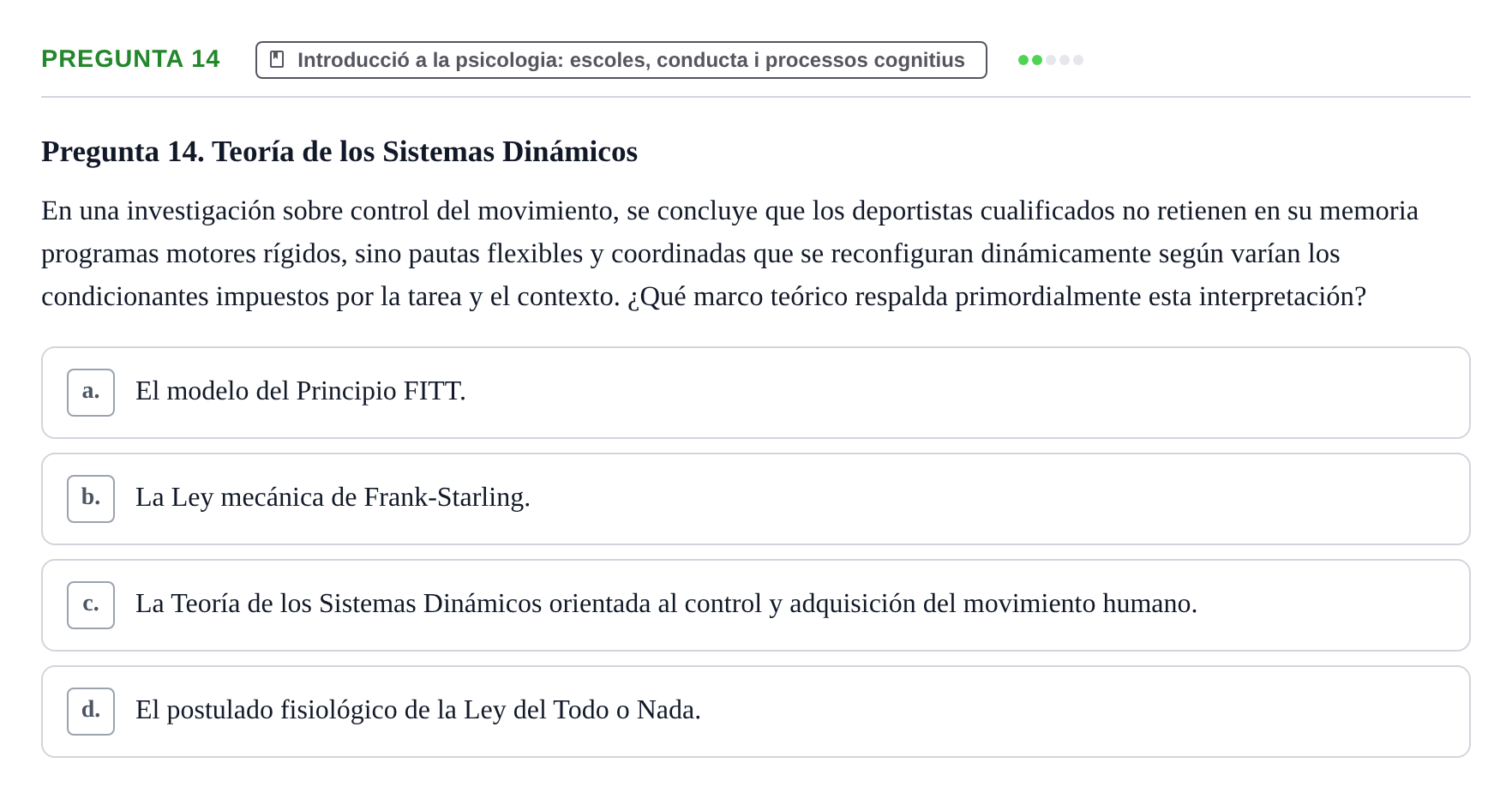 Enunciado: Pregunta 14