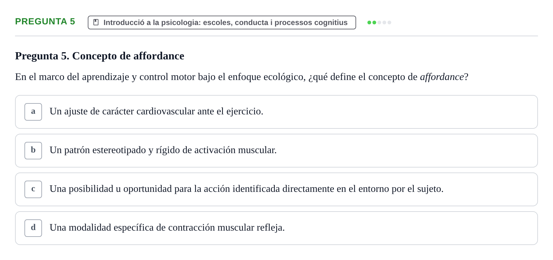 Enunciado: Pregunta 5