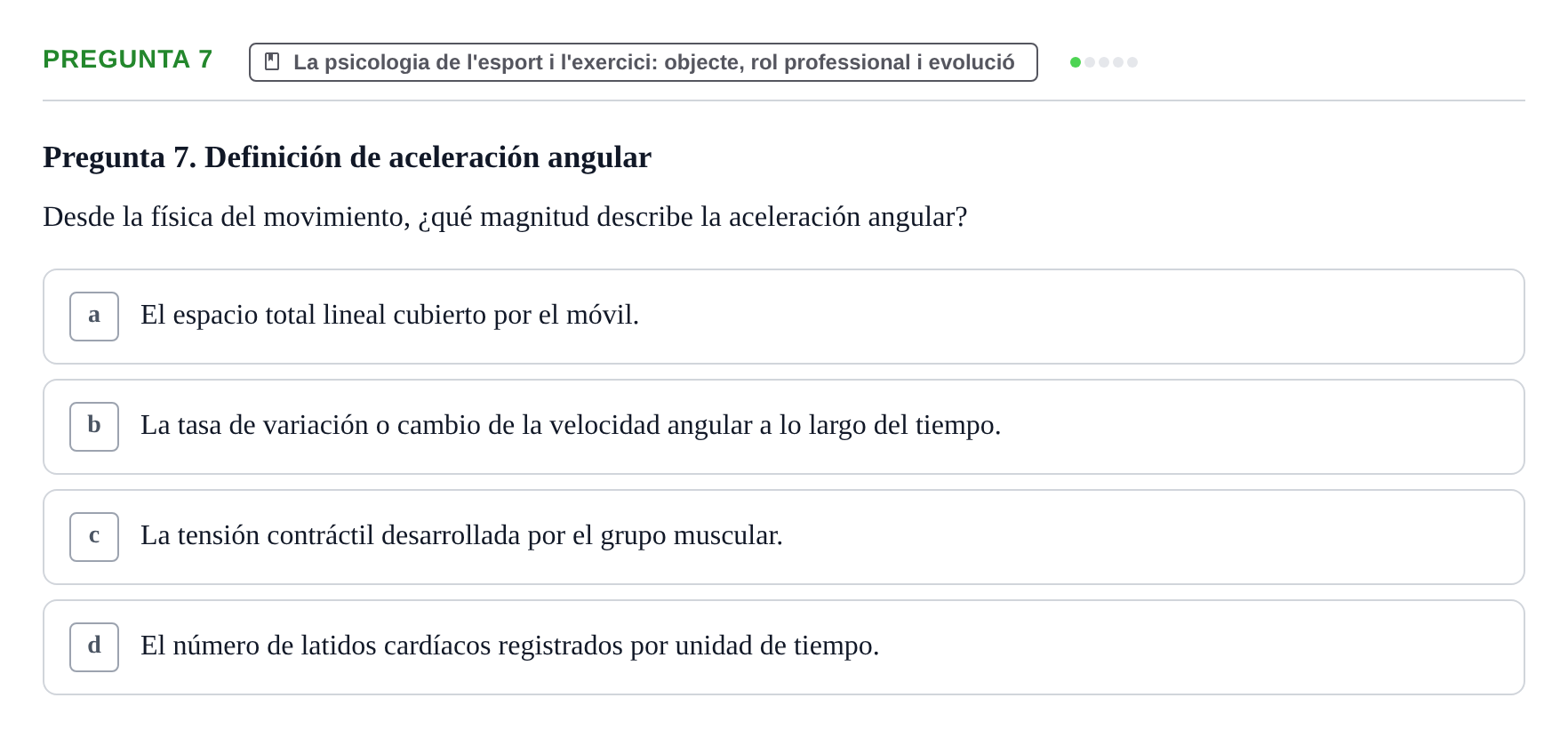 Enunciado: Pregunta 7