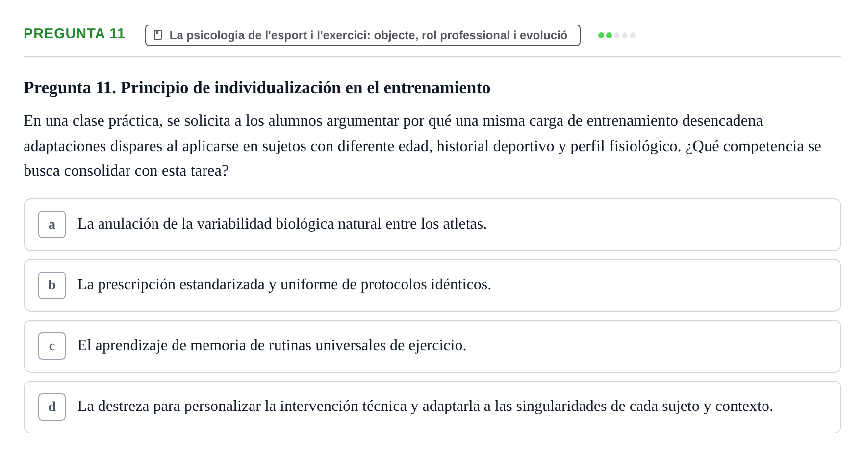 Enunciado: Pregunta 11
