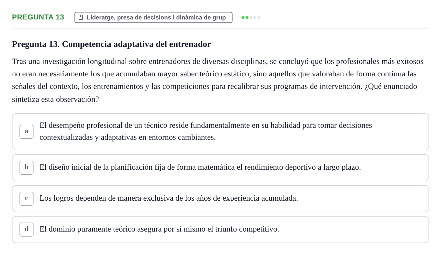 Enunciado: Pregunta 13