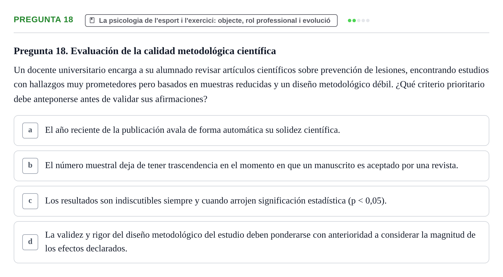 Enunciado: Pregunta 18