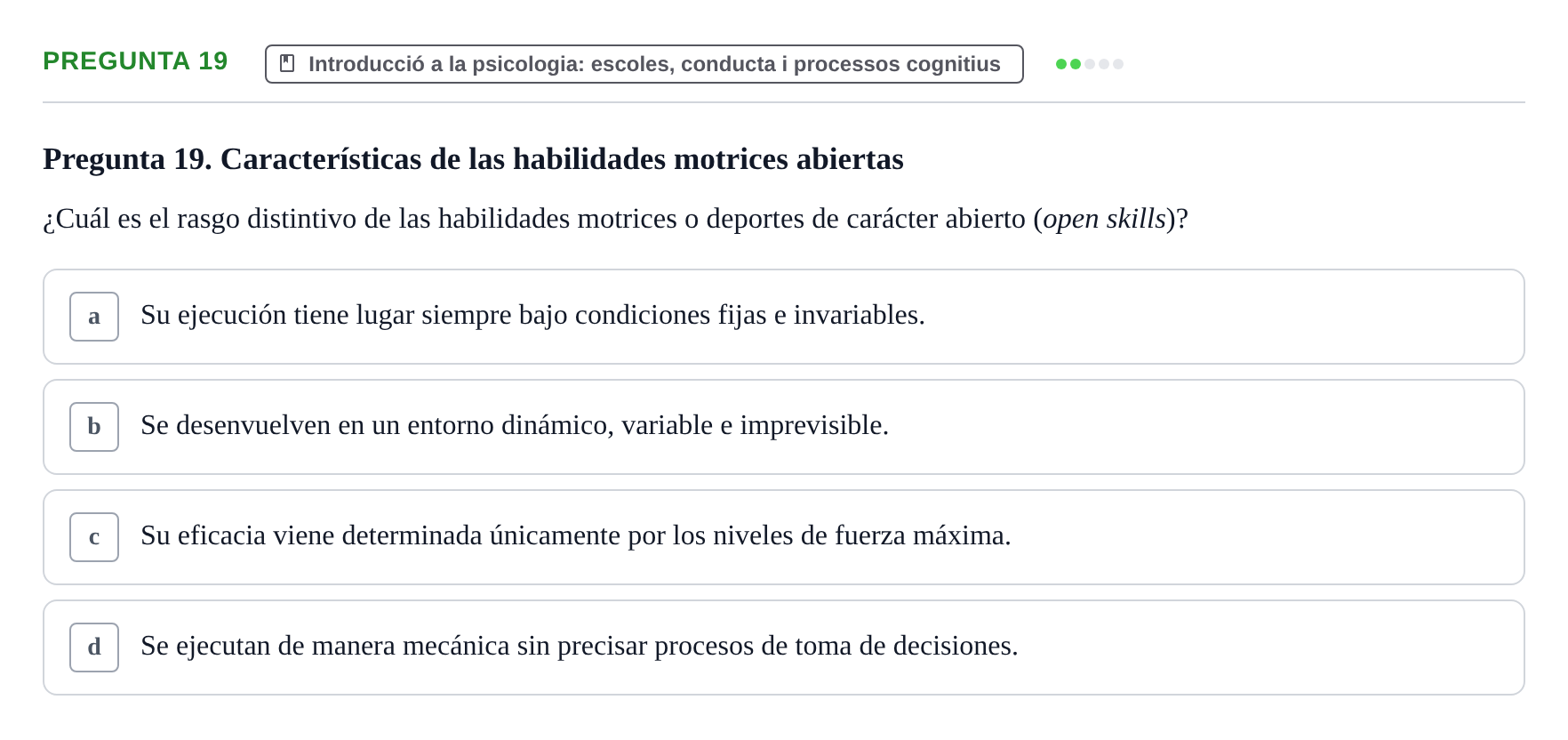 Enunciado: Pregunta 19