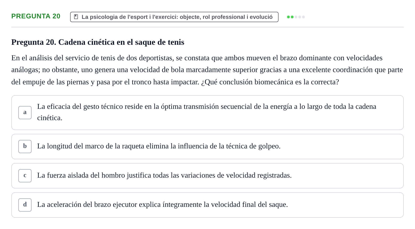 Enunciado: Pregunta 20