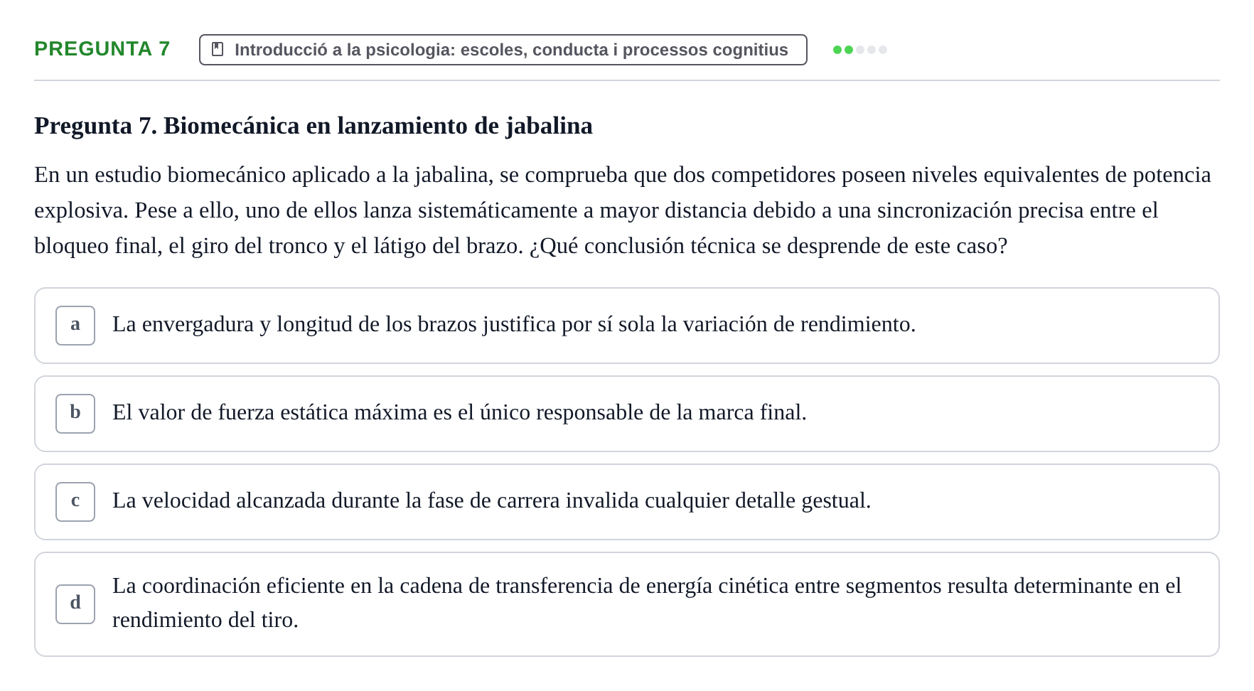 Enunciado: Pregunta 7