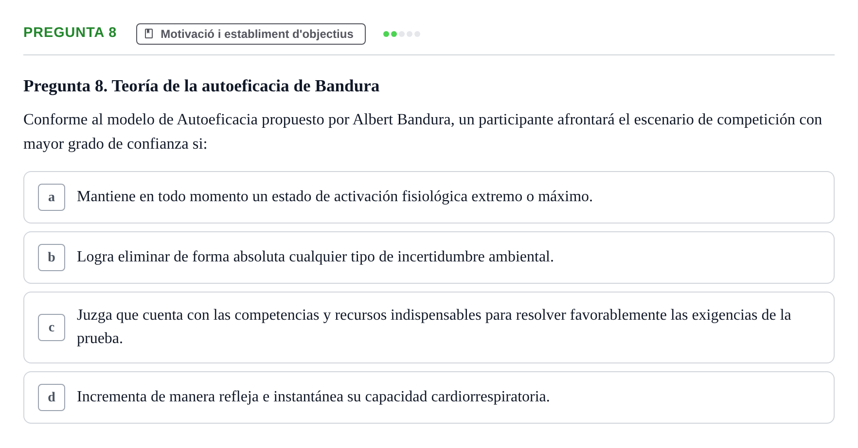 Enunciado: Pregunta 8