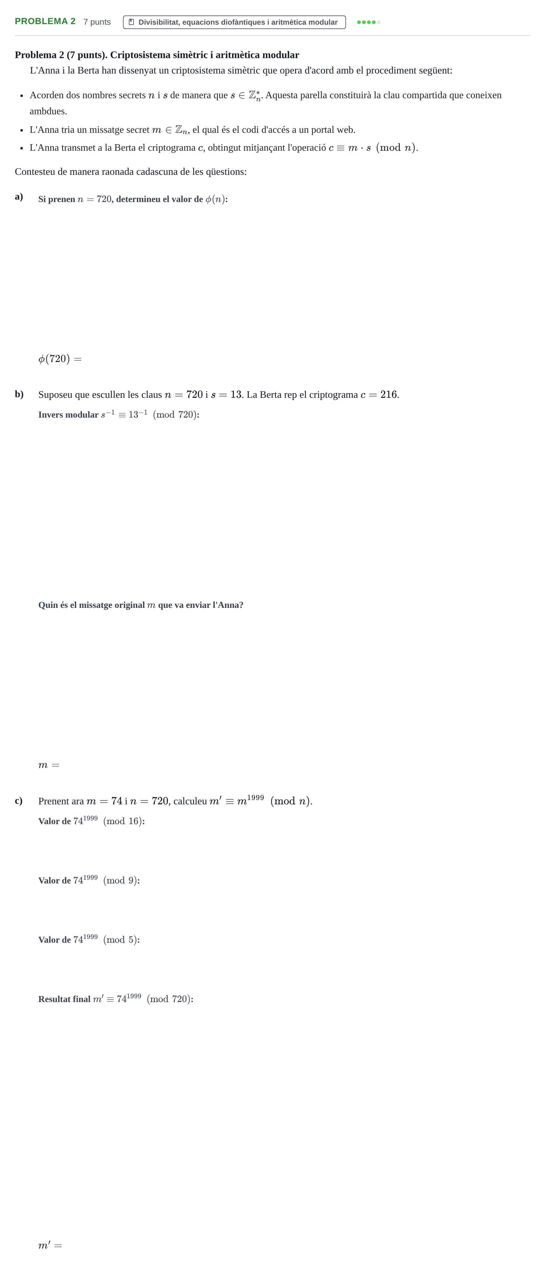 Enunciado: Problema 2 · Álgebra UDL 2021