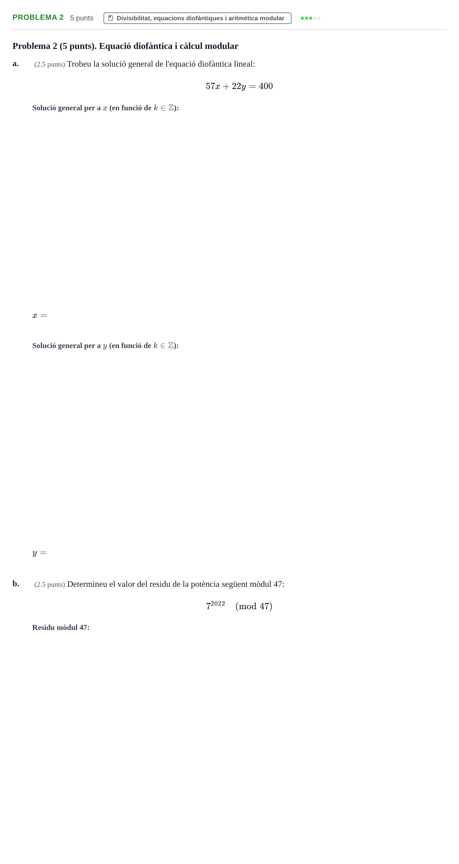 Enunciado: Problema 2 · Álgebra UDL 2022
