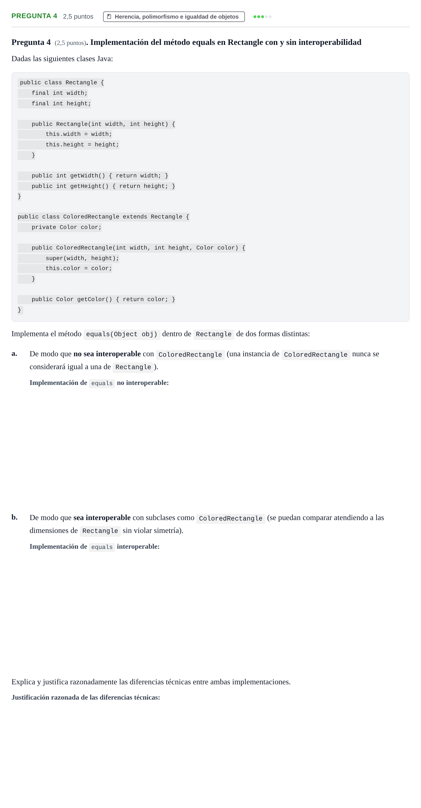 Enunciado: Pregunta 4 · Programació II UDL 2021