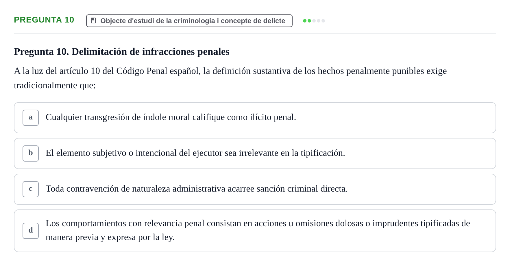Enunciado: Pregunta 10