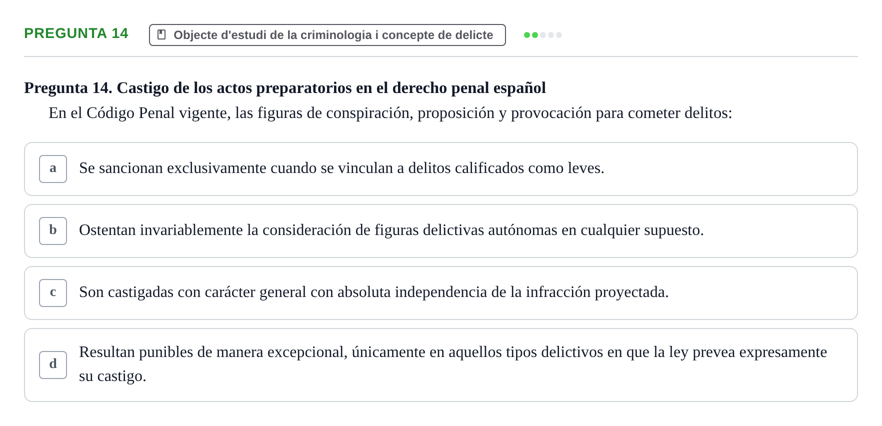 Enunciado: Pregunta 14