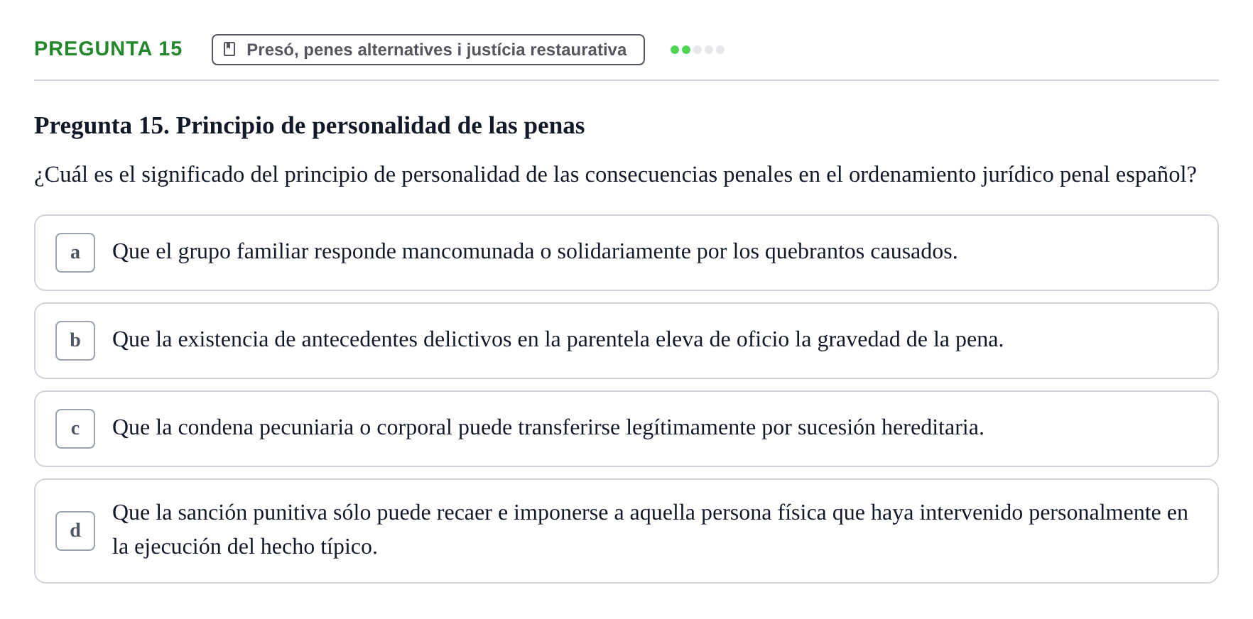 Enunciado: Pregunta 15