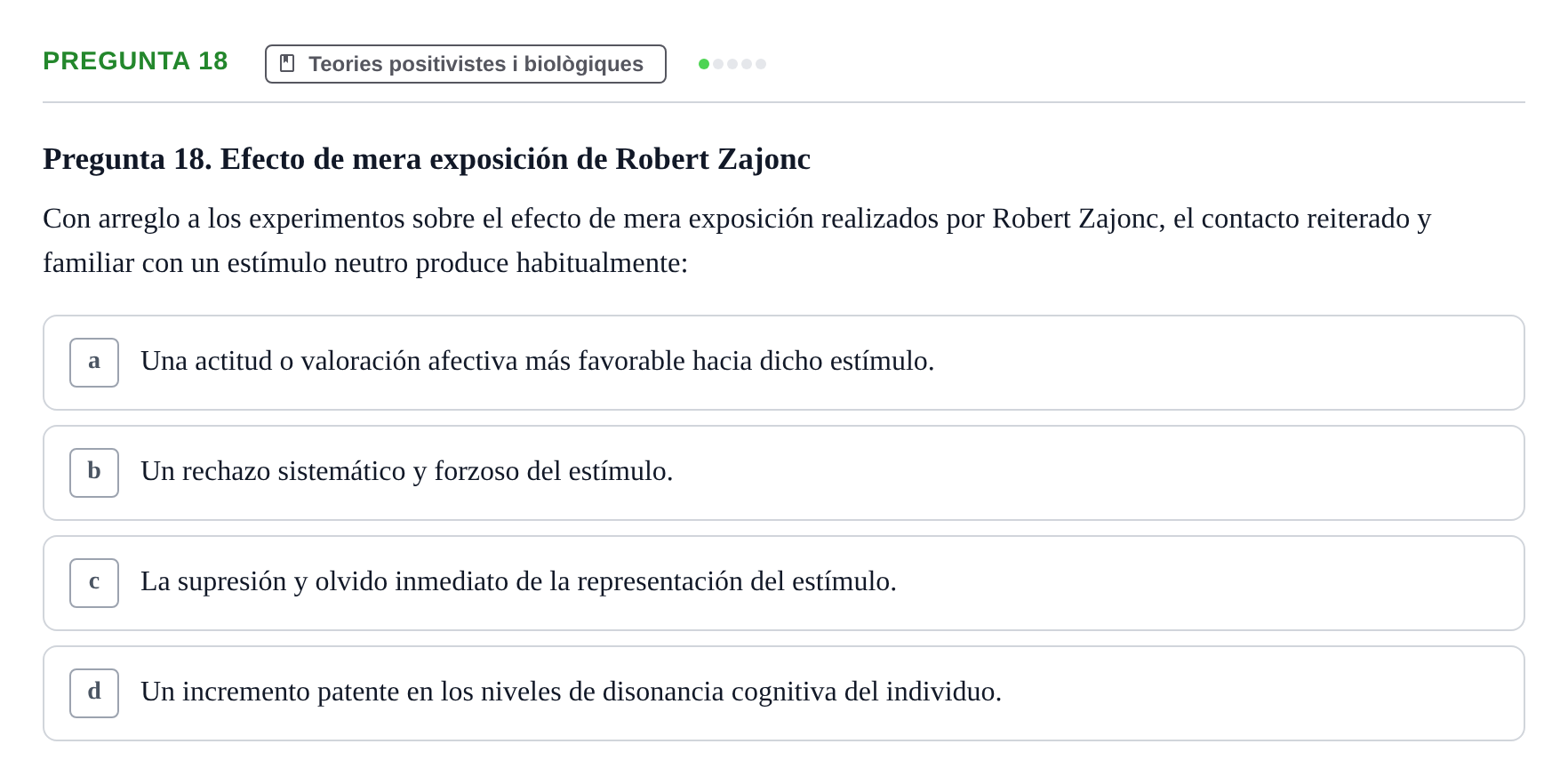 Enunciado: Pregunta 18