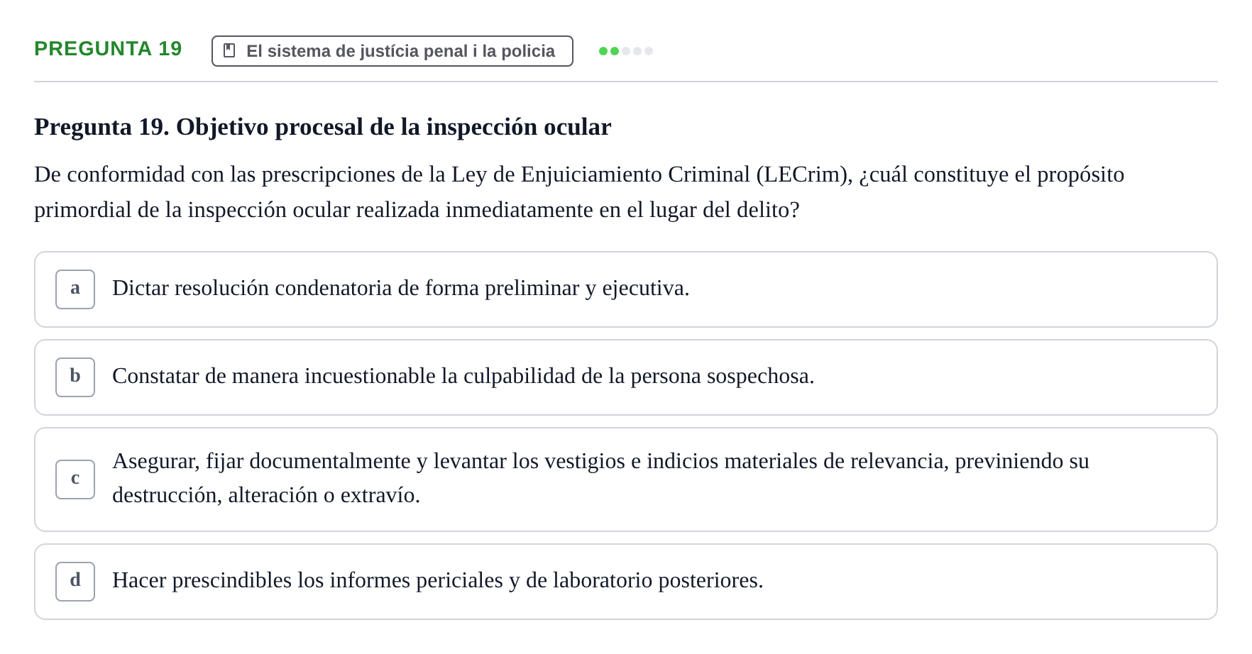 Enunciado: Pregunta 19
