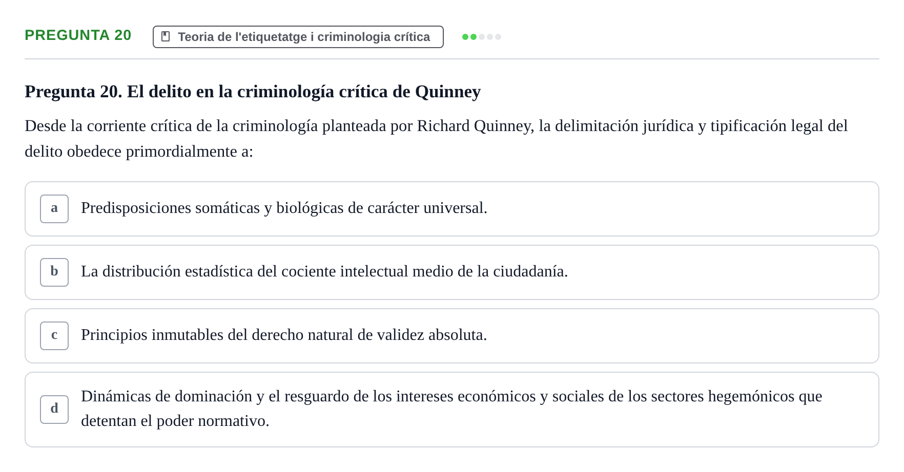 Enunciado: Pregunta 20