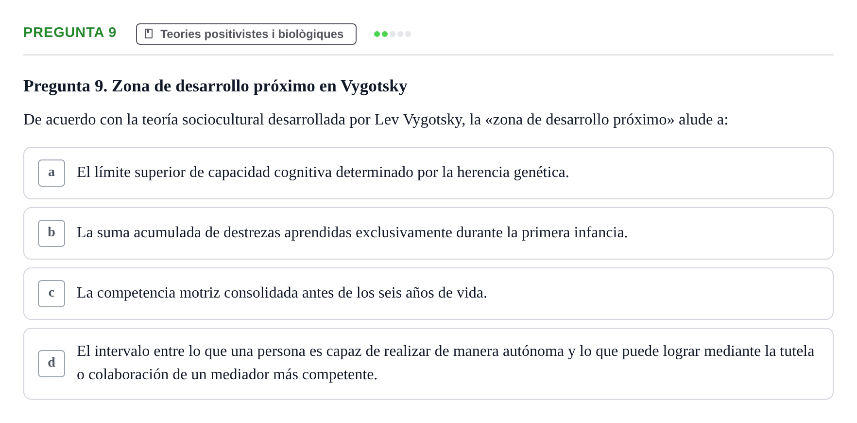 Enunciado: Pregunta 9