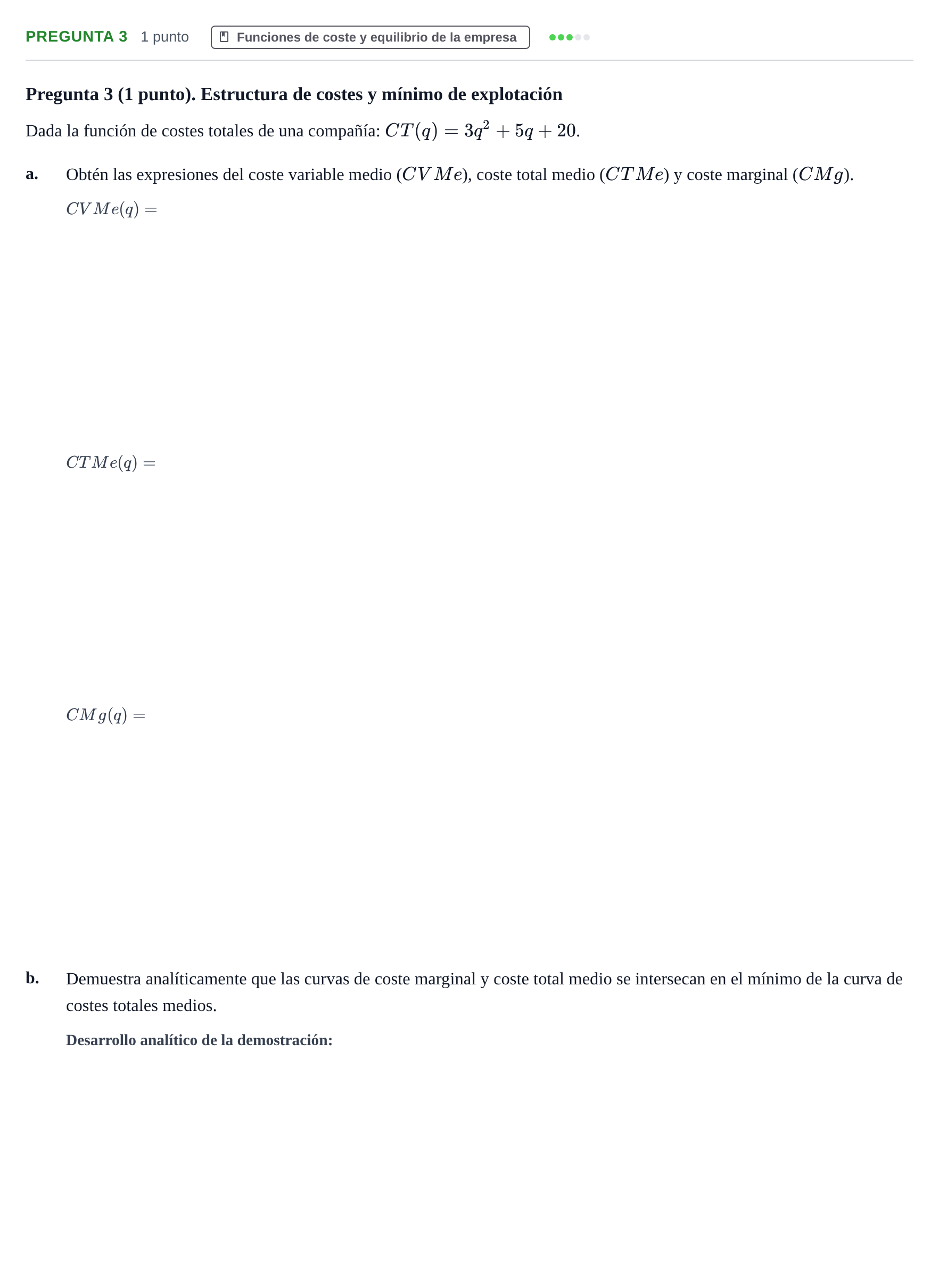 Enunciado: Pregunta 3 · Organització Empresarial UDL Juny 2016