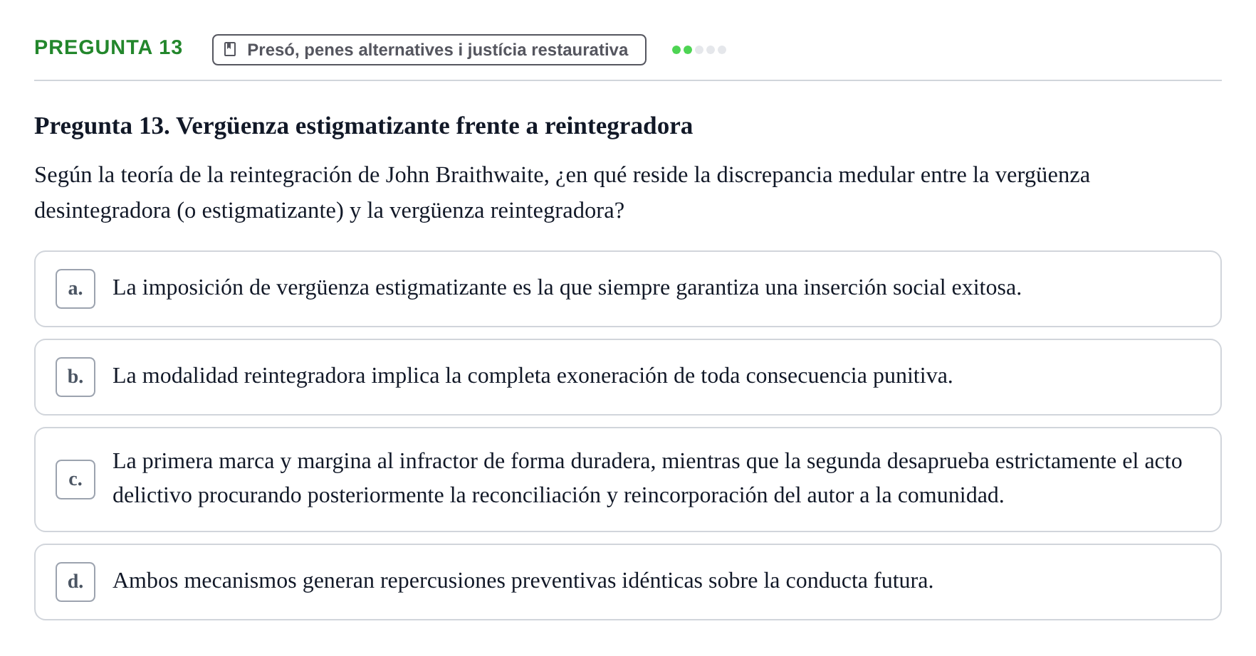 Enunciado: Pregunta 13