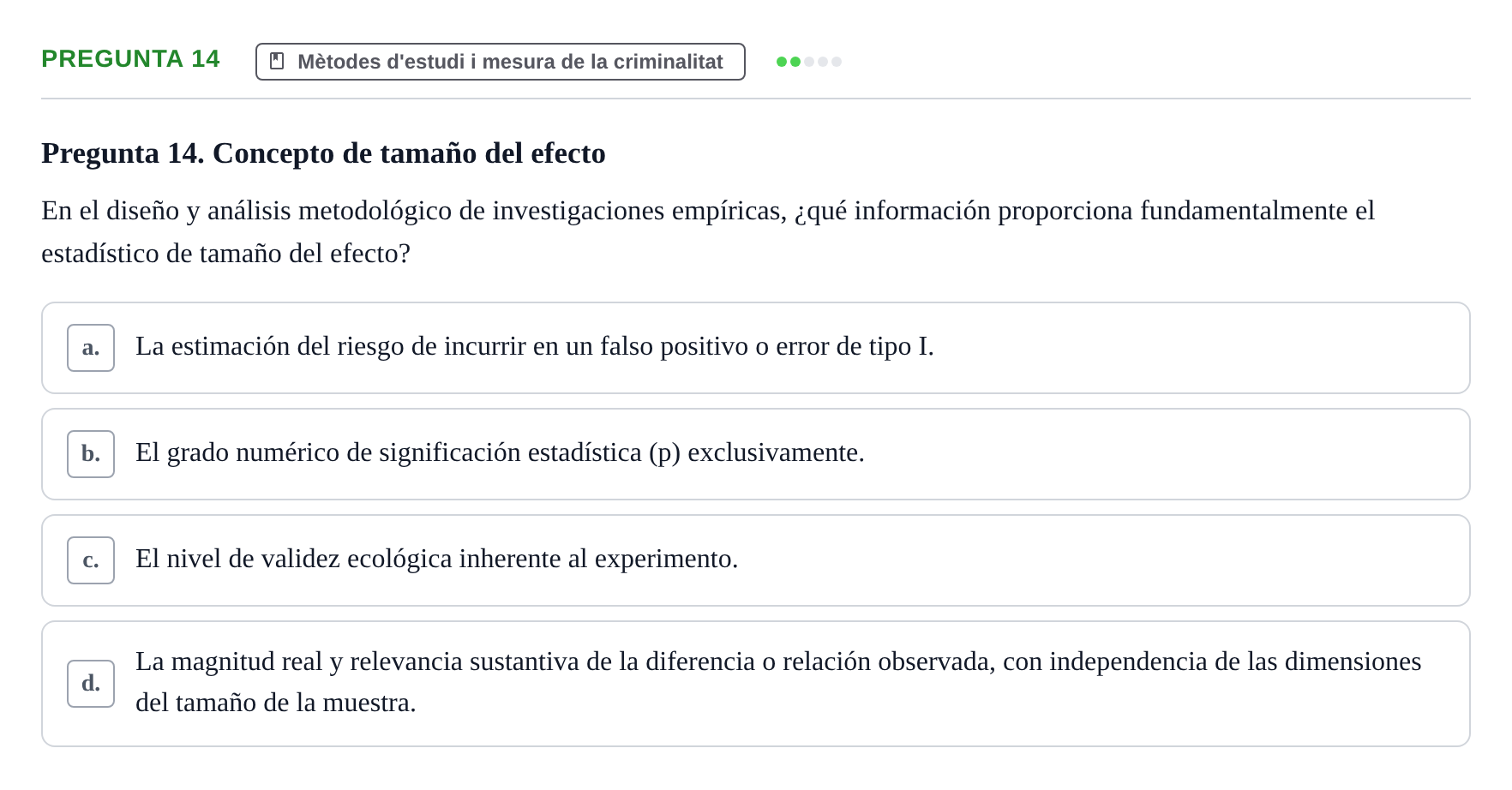 Enunciado: Pregunta 14