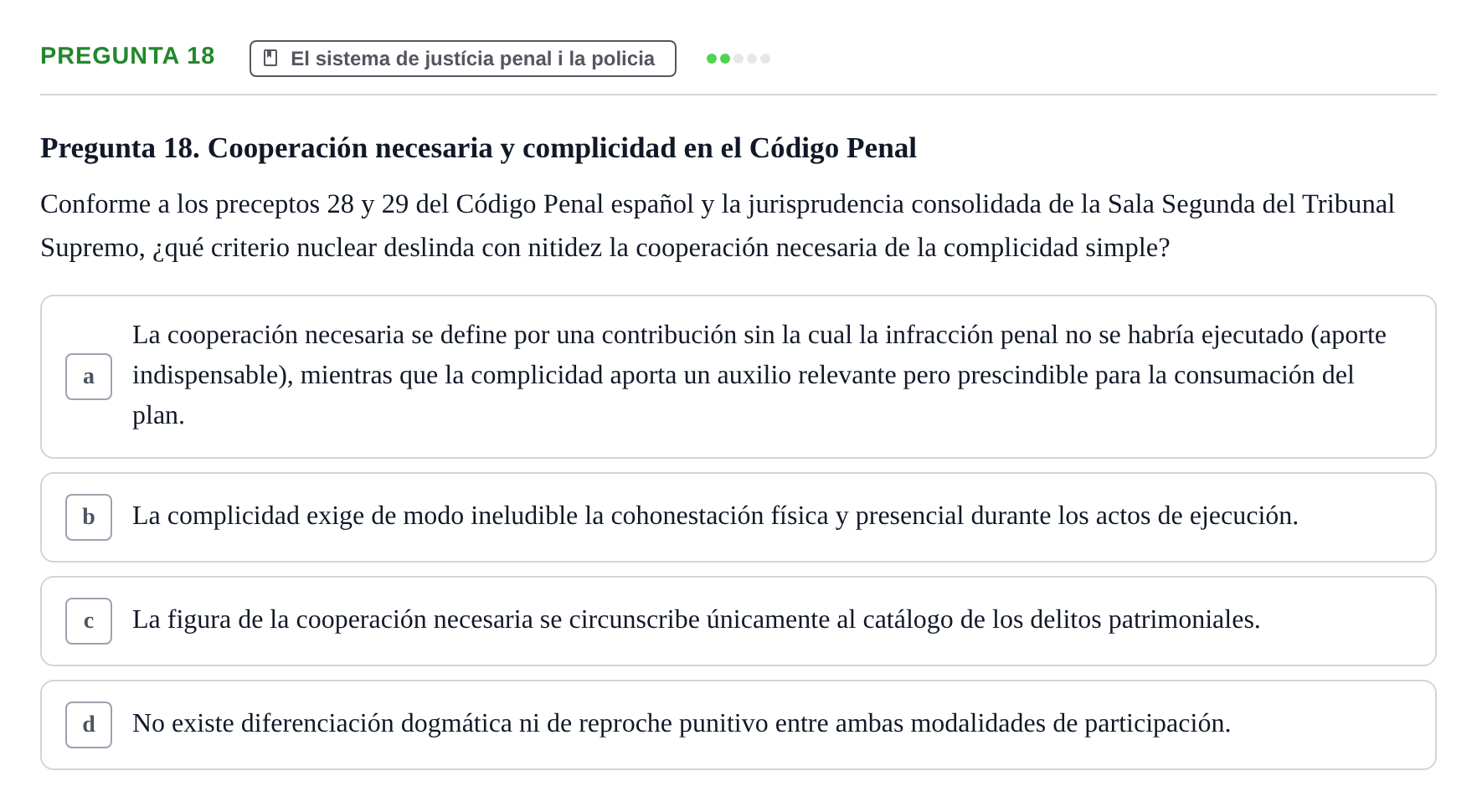 Enunciado: Pregunta 18