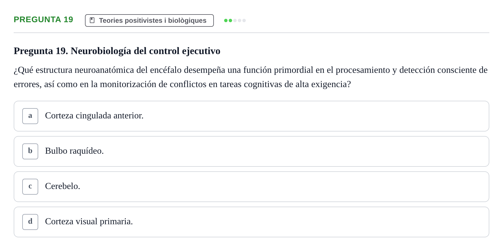 Enunciado: Pregunta 19