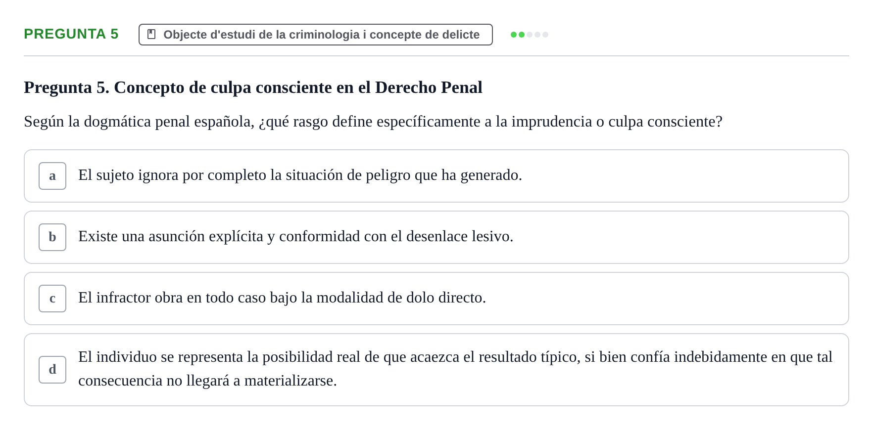 Enunciado: Pregunta 5