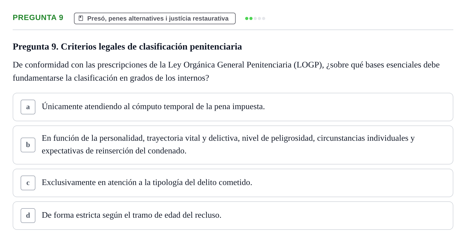 Enunciado: Pregunta 9