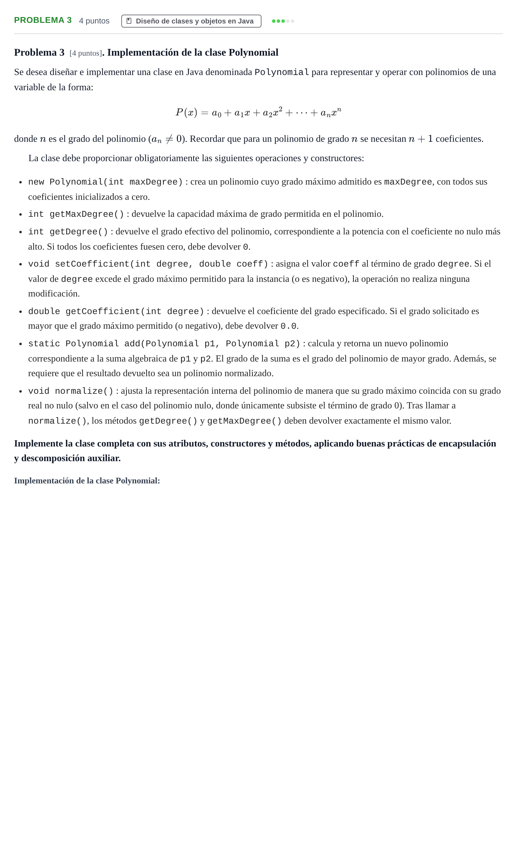 Enunciado: Problema 3 · Programació II UDL Juny 2011
