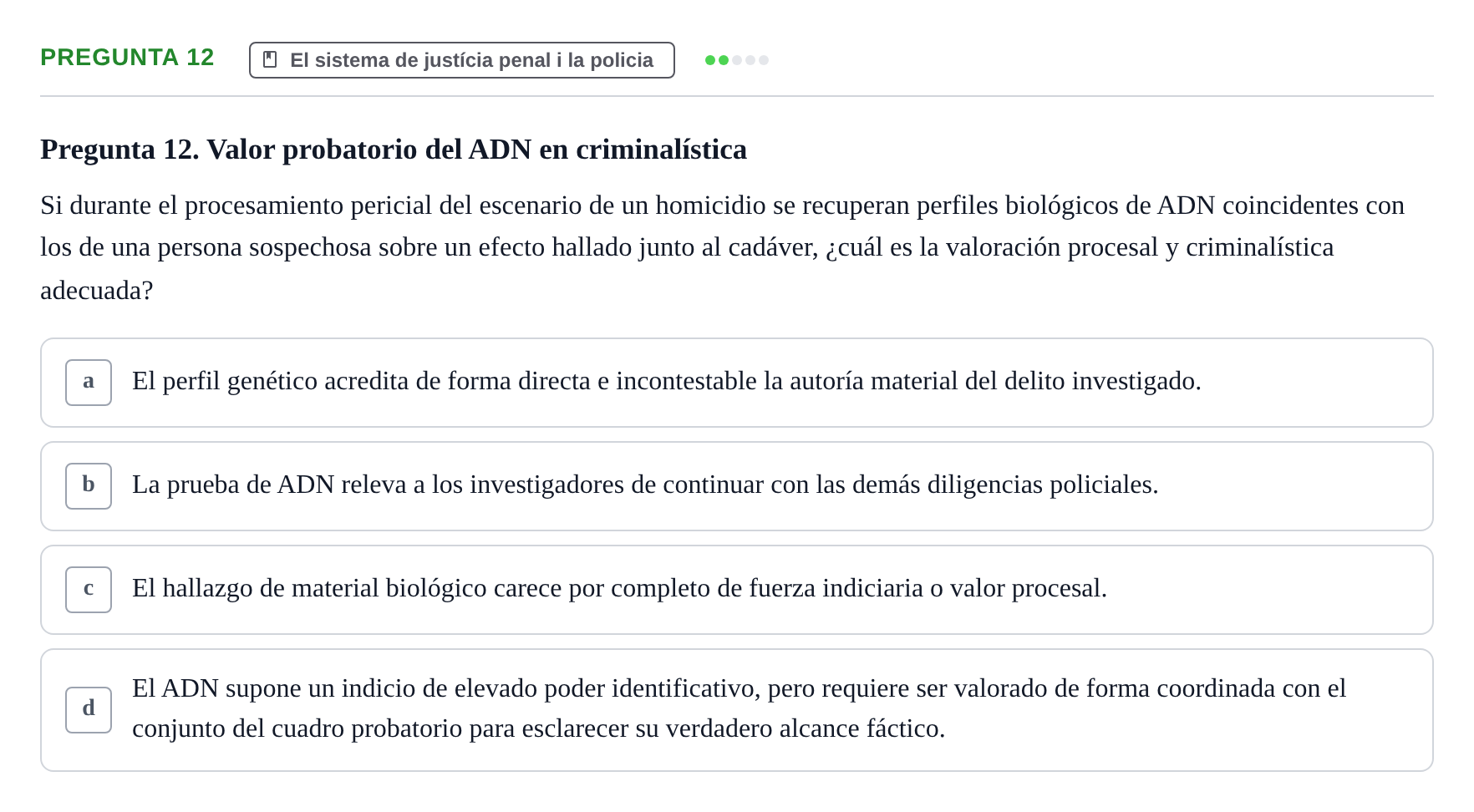 Enunciado: Pregunta 12