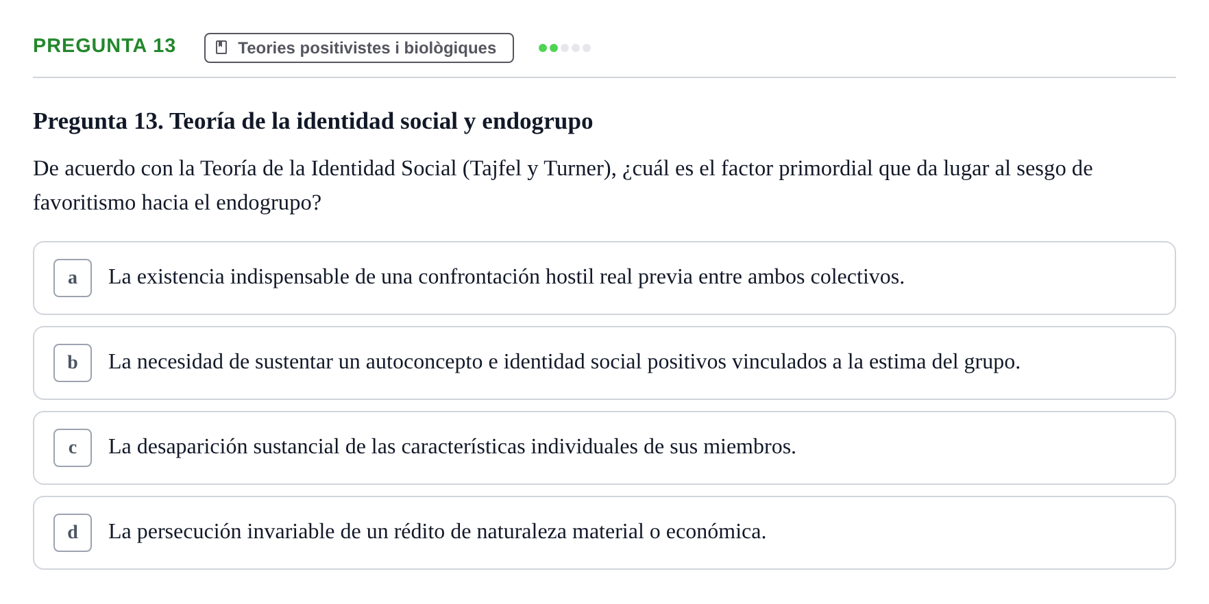 Enunciado: Pregunta 13